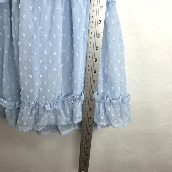 Babydoll Dress Strappy Powder Blue Sz XL ruffle flowy Lolita fairy coquette Y2K - Picture 6 of 9